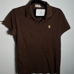 Moncler brown polo shirt
